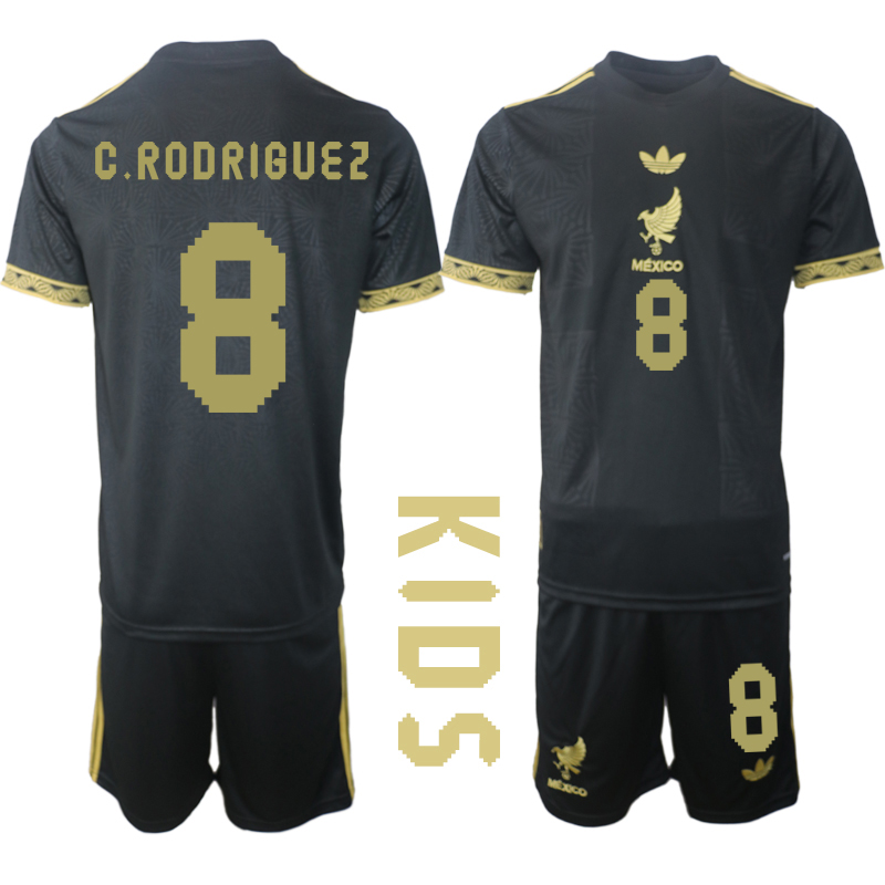 Youth 2025-2026 National Team Season Mexico Black 8 Soccer Jersey